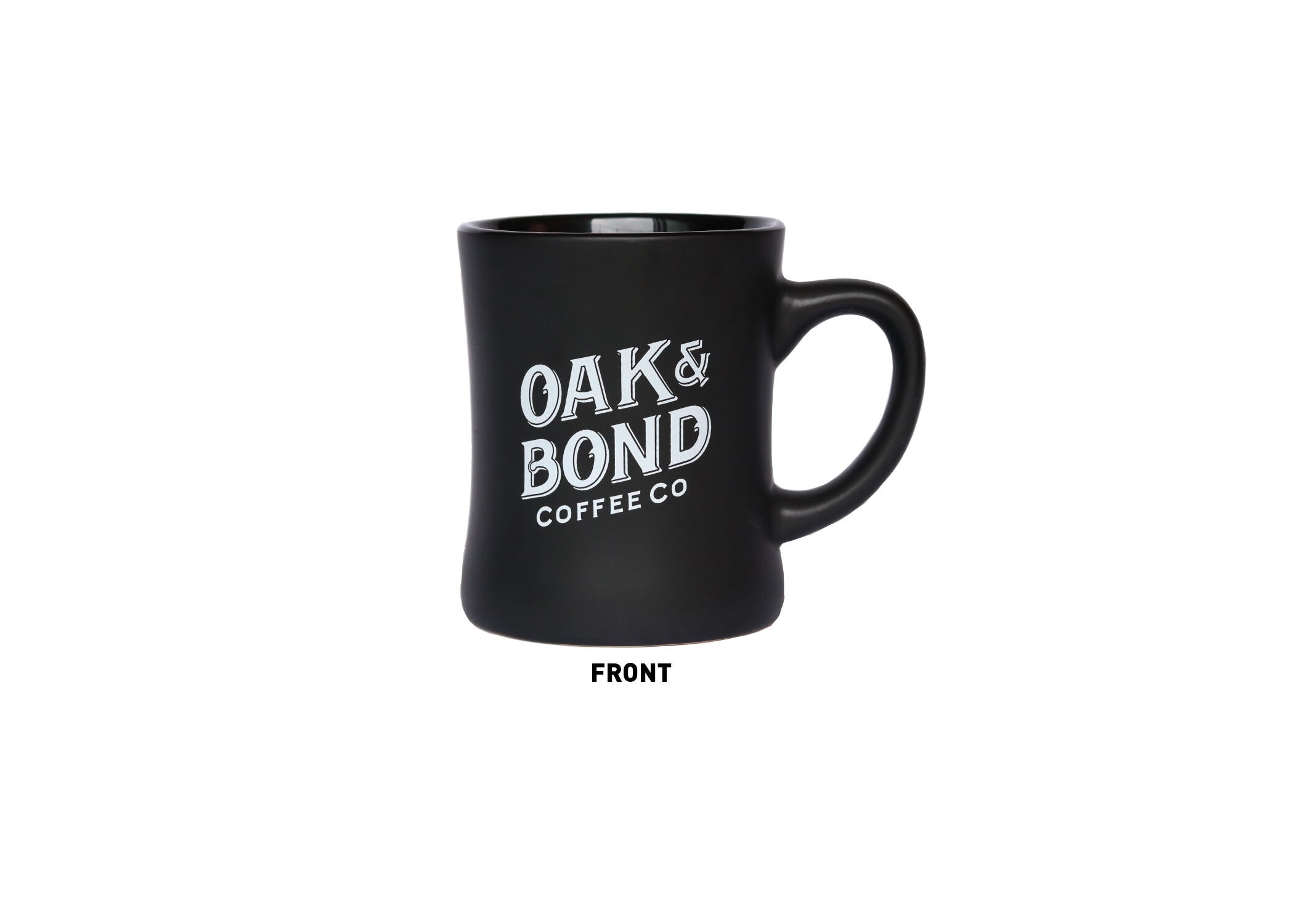 Matte Black 'Barrel Aged' Diner Mug Oak & Bond Coffee