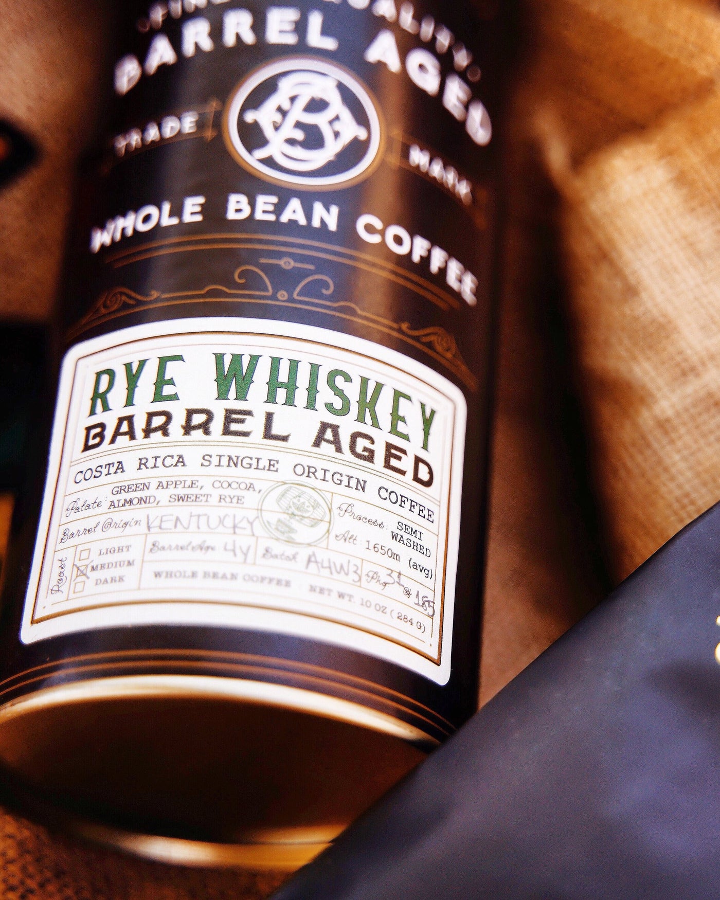 Rye Whiskey Barrel Aged Coffee